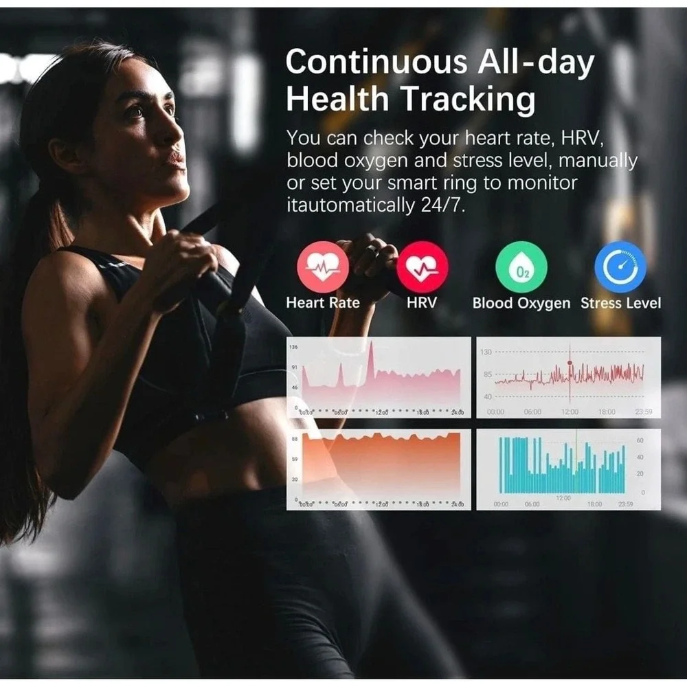 JRing‎ Health and Fitness Tracker Smart Ring - Heart Rate & Sleep Monitor